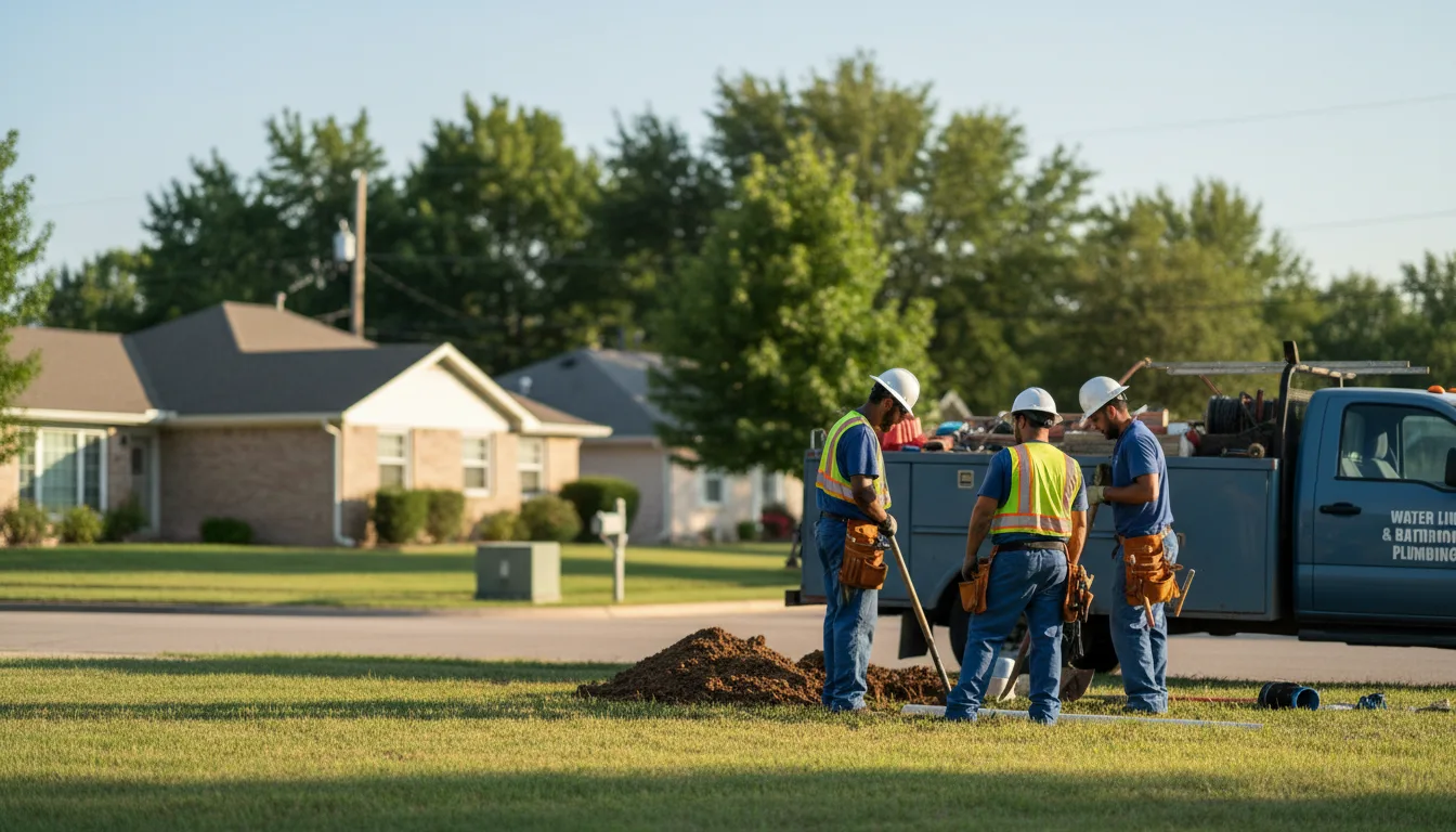 Residential water line and bathroom plumbing service in Sledge, MS